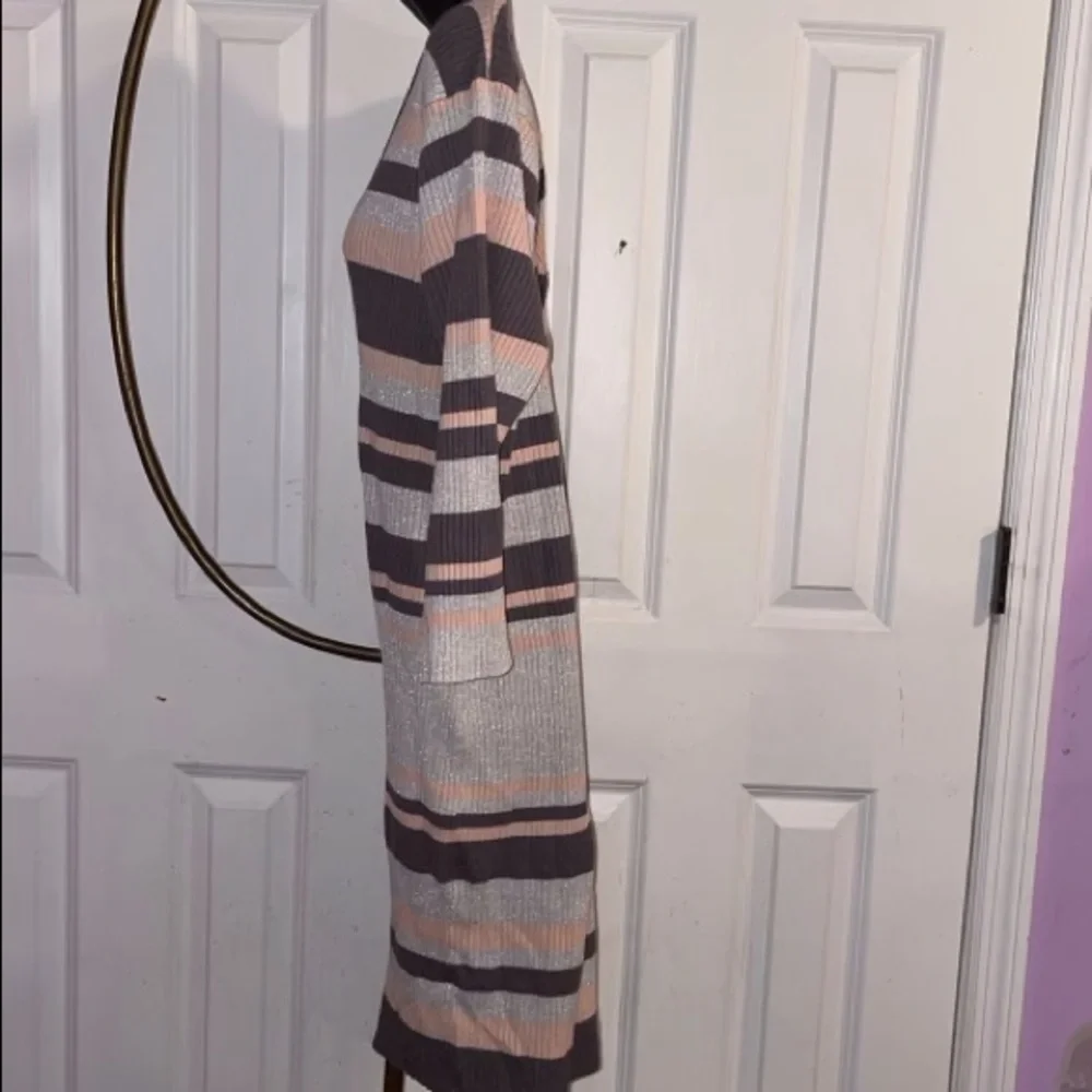 Say What Striped Metallic Sweater Dress - Picture 4 of 7